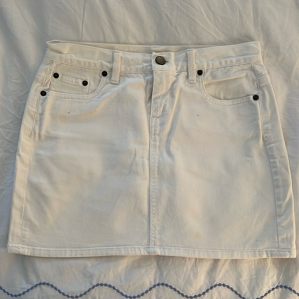 J.Crew White Denim Mini Skirt